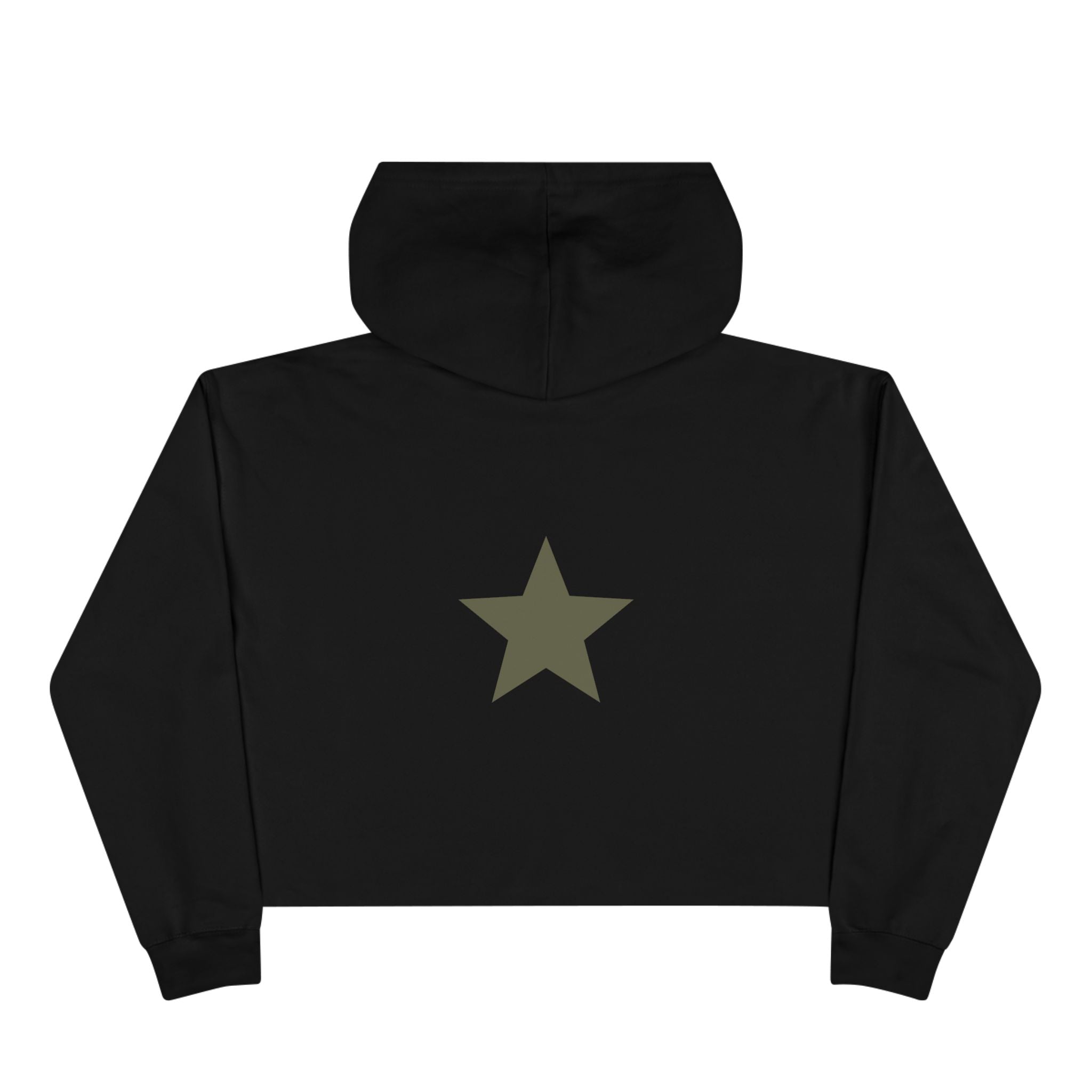SS ICON Cropped Hoodie — Minimal Shield Logo & Back Star Graphic