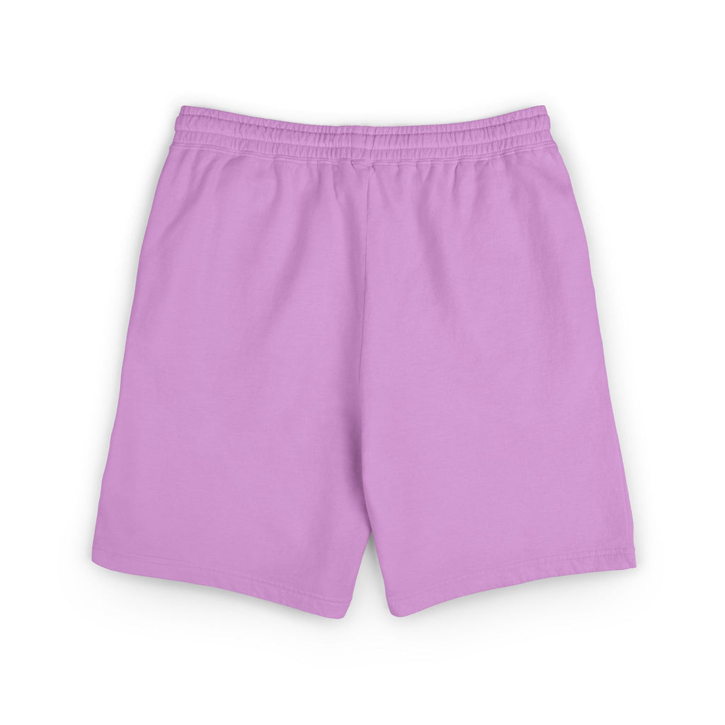 Lightweight Garment-Dyed Fleece Sweat Shorts — Neutral Cream with Subtle Chest 'S' Logo