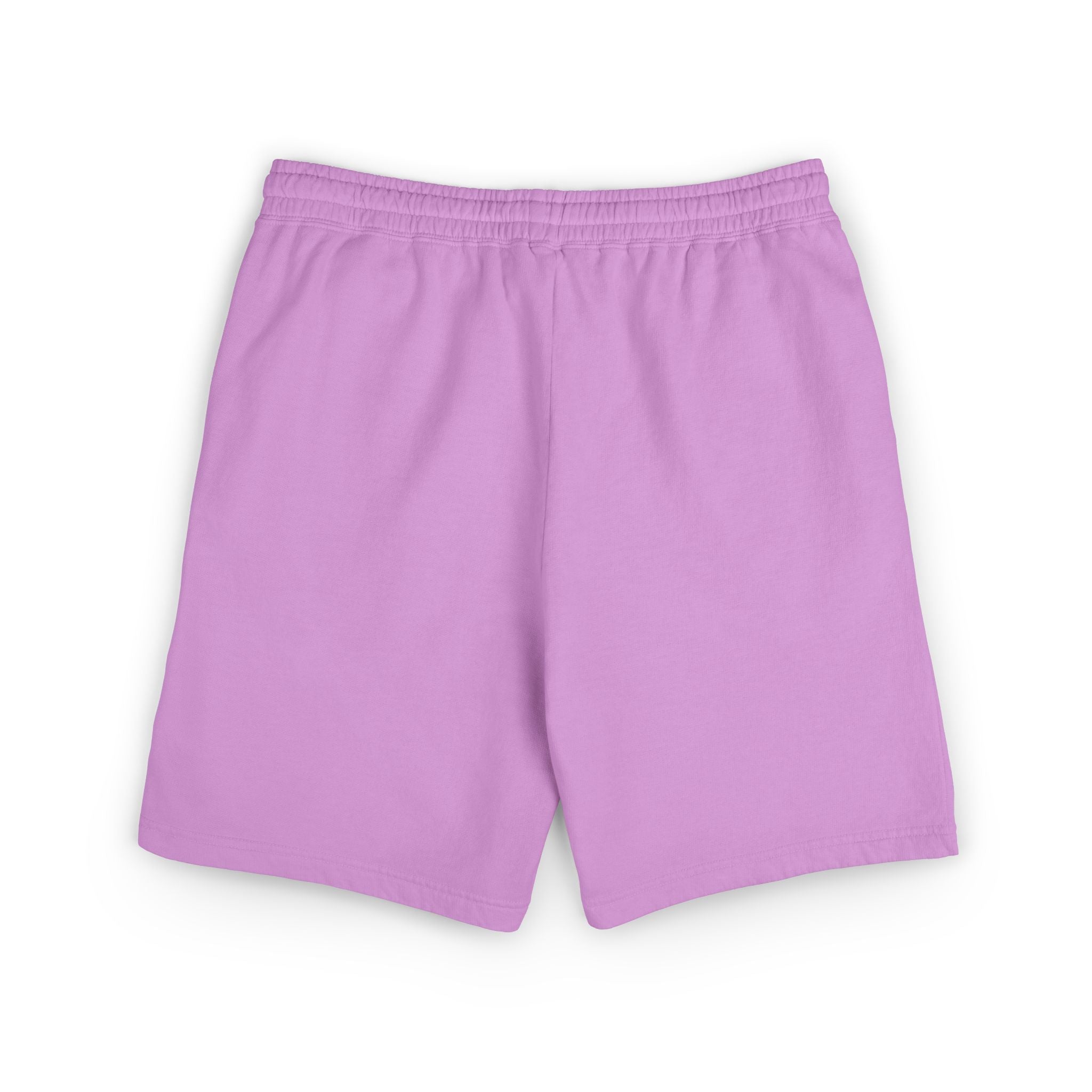 Lightweight Garment-Dyed Fleece Sweat Shorts — Neutral Cream with Subtle Chest 'S' Logo