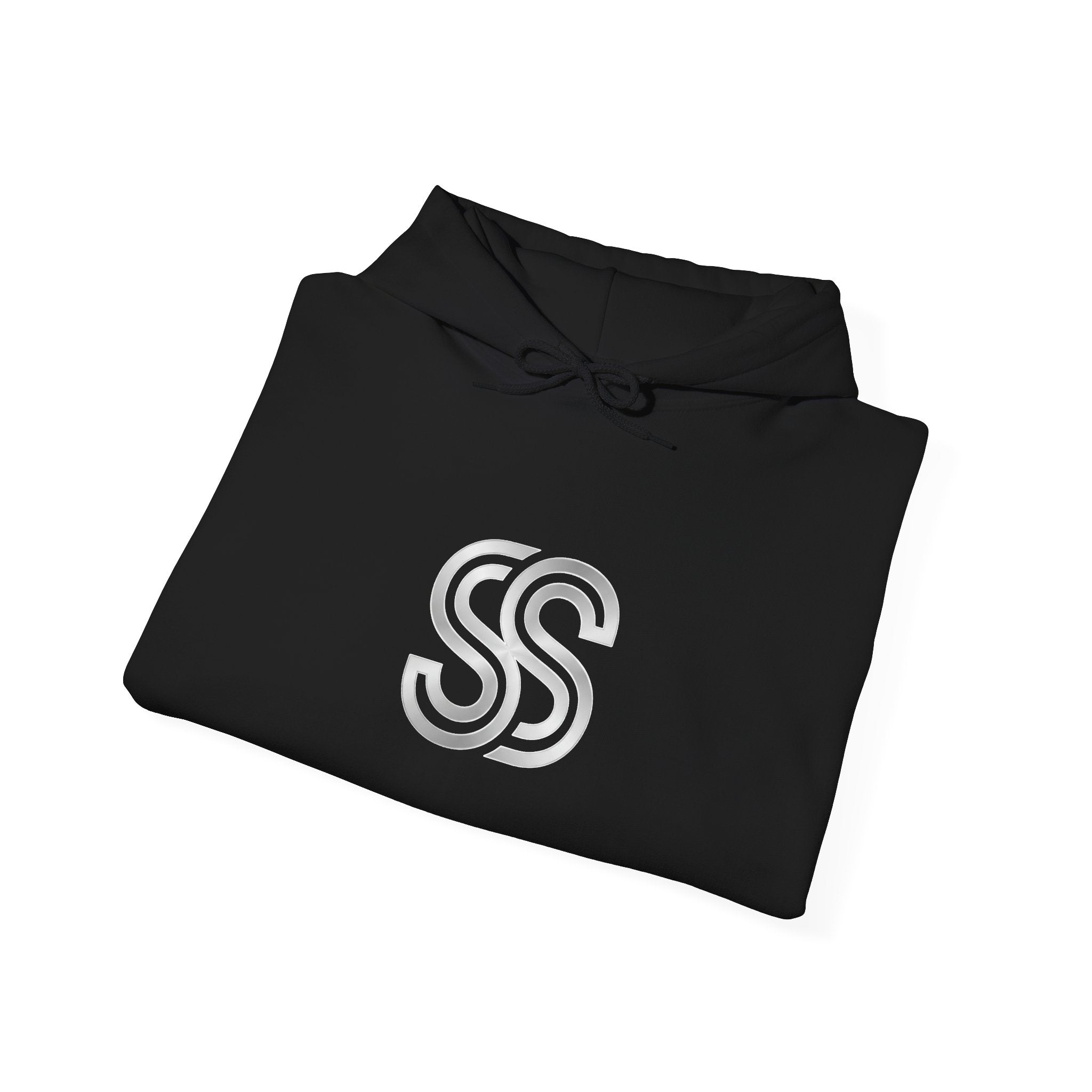 Minimal Double S Monogram Hoodie — Subtle Monogram Logo Sweatshirt