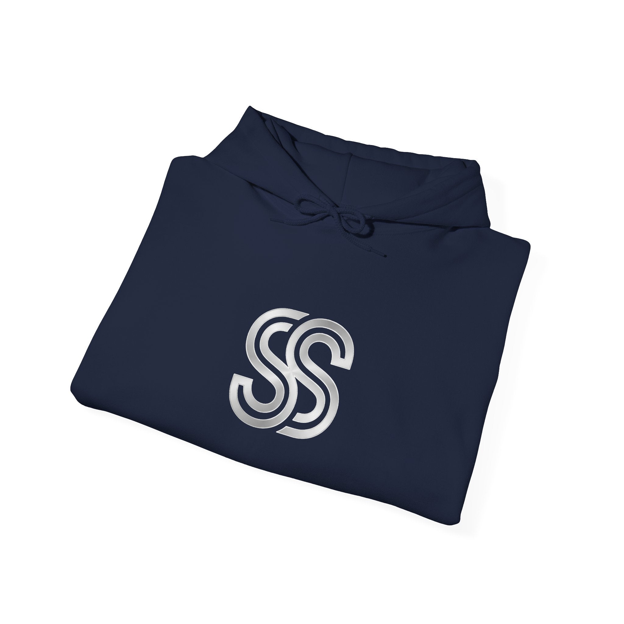 Minimal Double S Monogram Hoodie — Subtle Monogram Logo Sweatshirt