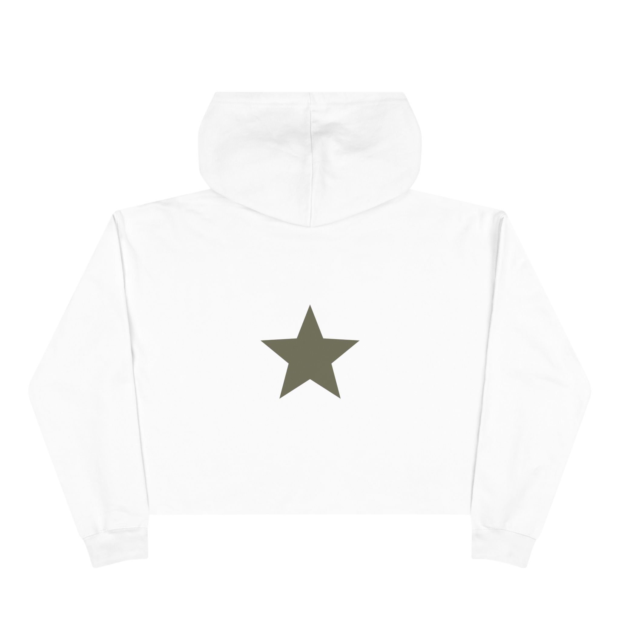 SS ICON Cropped Hoodie — Minimal Shield Logo & Back Star Graphic