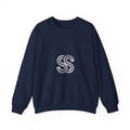 Crewneck Sweatshirt with Subtle 'SS' Monogram – Minimalist Neutral Pullover