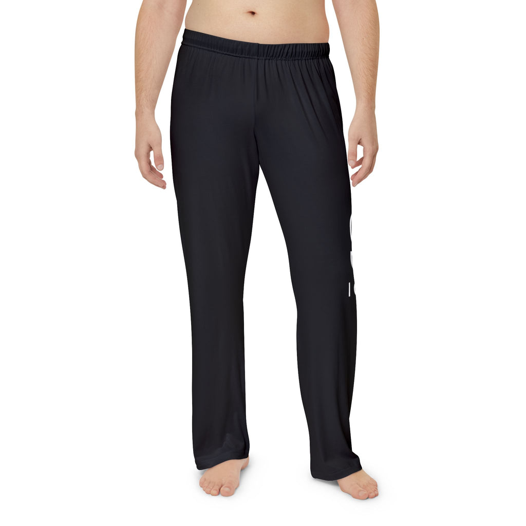 Men's Black Logo Pajama Pants — Cozy Lounge Sleepwear