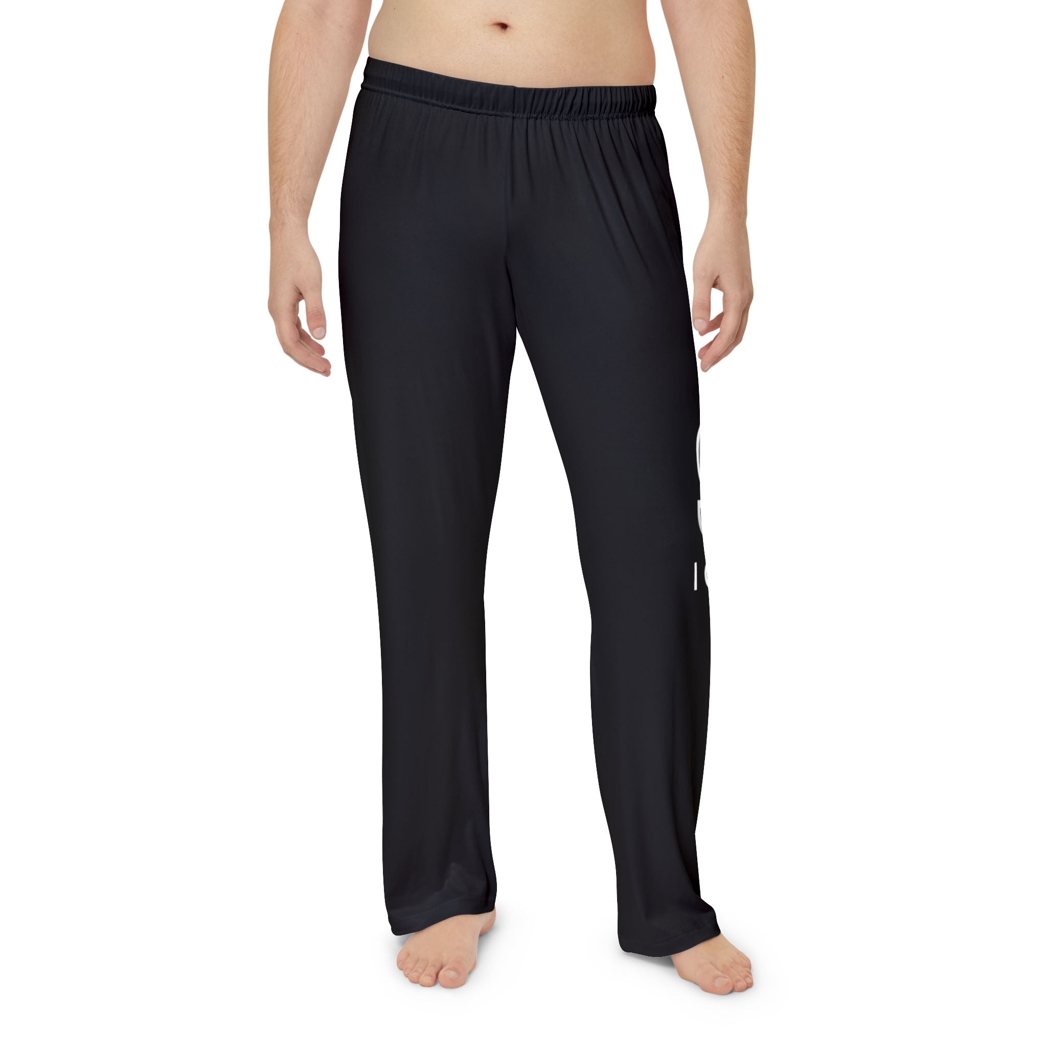 Men's Black Logo Pajama Pants — Cozy Lounge Sleepwear