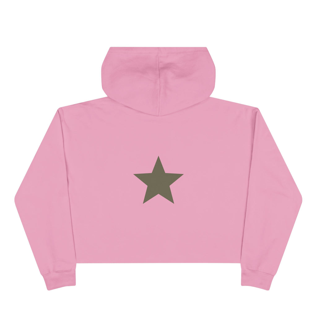 SS ICON Cropped Hoodie — Minimal Shield Logo & Back Star Graphic