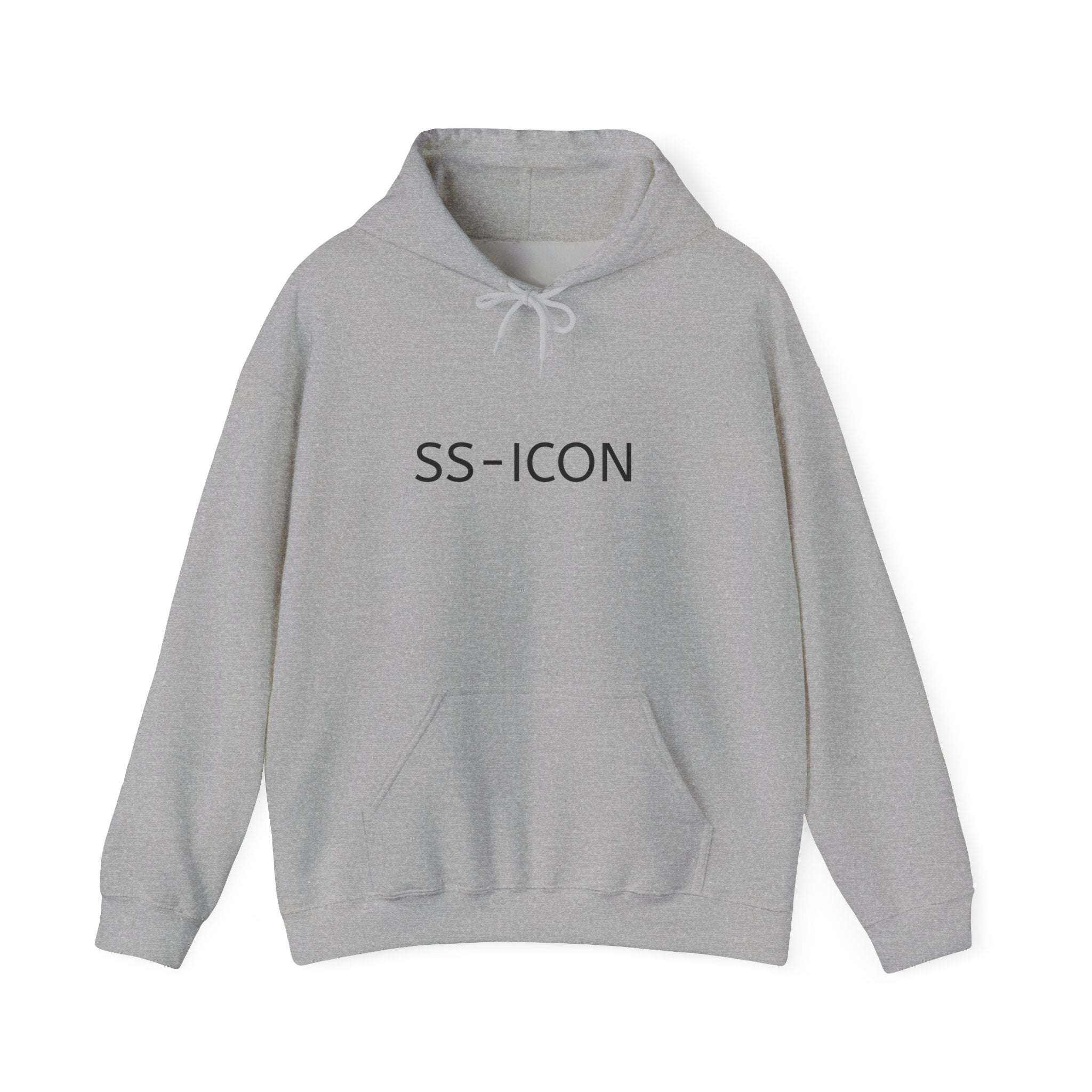 SS-ICON Hoodie — Minimalist White Logo Sweatshirt
