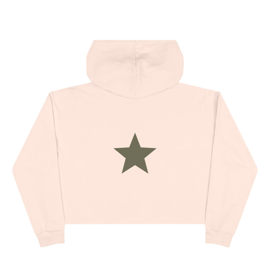 SS ICON Cropped Hoodie — Minimal Shield Logo & Back Star Graphic