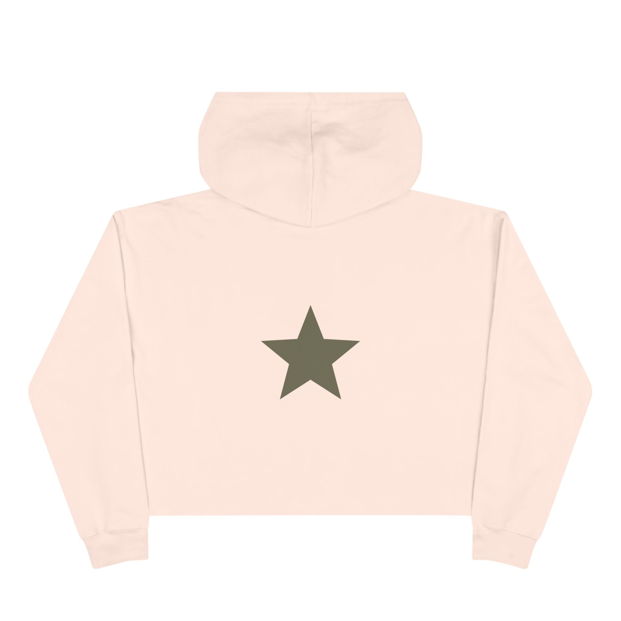 SS ICON Cropped Hoodie — Minimal Shield Logo & Back Star Graphic