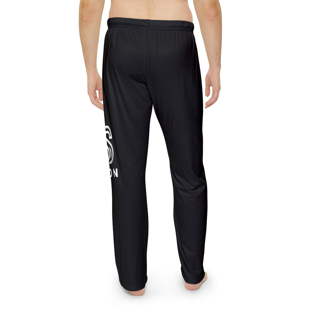 Men's Black Logo Pajama Pants — Cozy Lounge Sleepwear