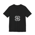 Minimal Monogram SS Logo T‑Shirt — Subtle Silver Double S Tee