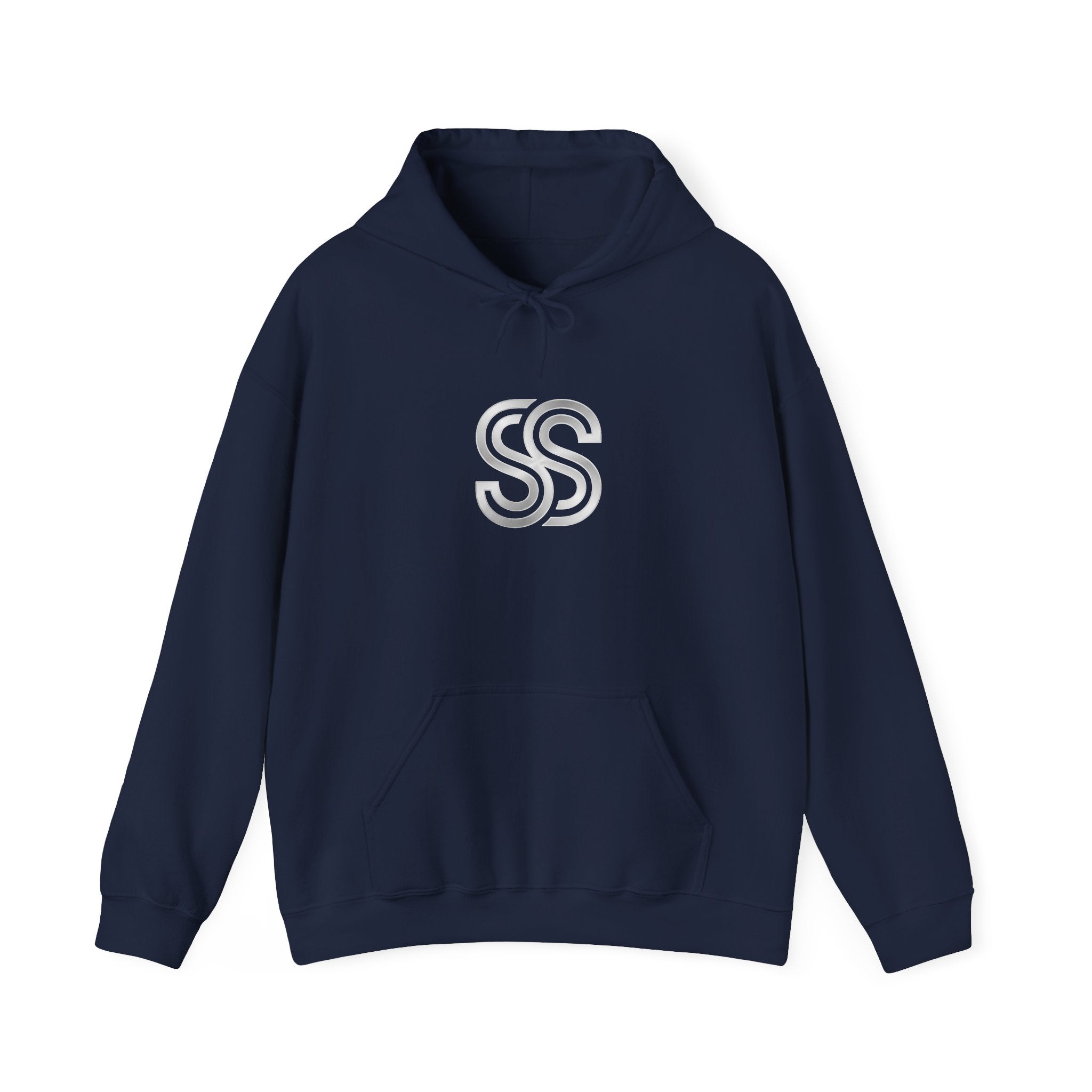 Minimal Double S Monogram Hoodie — Subtle Monogram Logo Sweatshirt