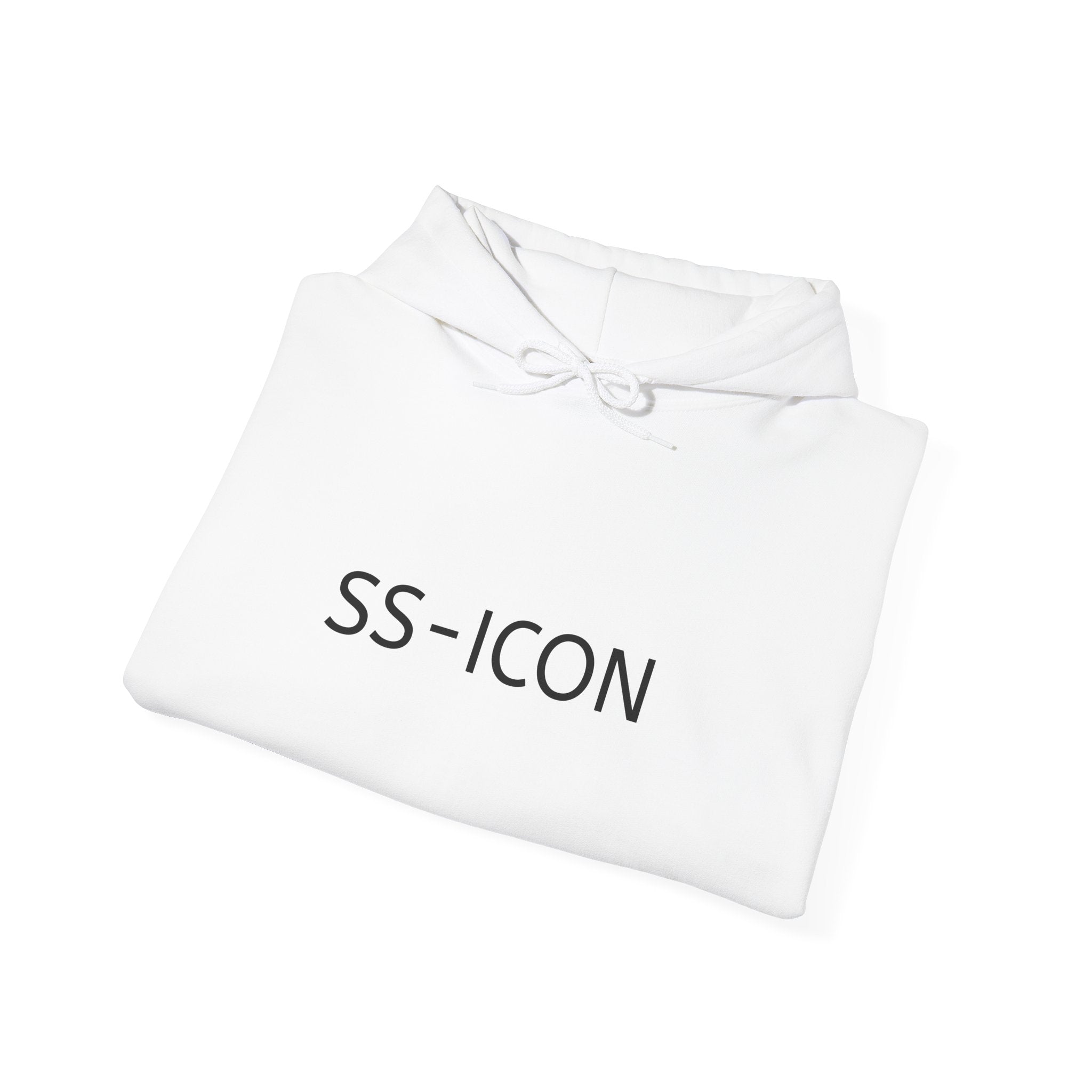 SS-ICON Hoodie — Minimalist White Logo Sweatshirt
